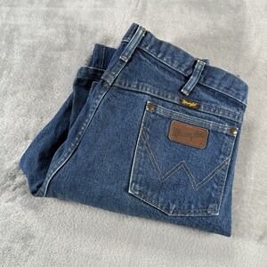 Wrangler Jeans Mens 36x30 Cowboy Cut‎ Regular Fit Dark Wash Blue Denim 47MWZPW